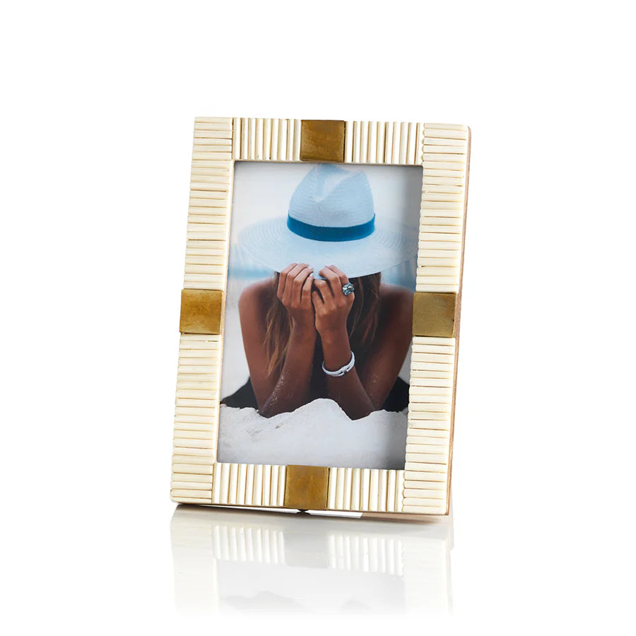 Bone and Brass Picture Frame
