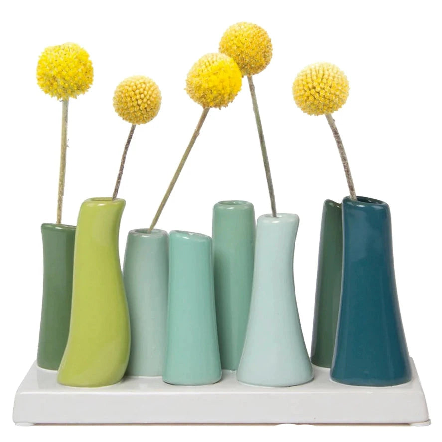 8 Tube Vase Chartreuse