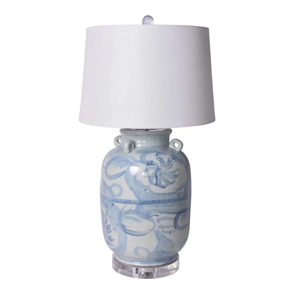 Blue & White Four Loop Lamps